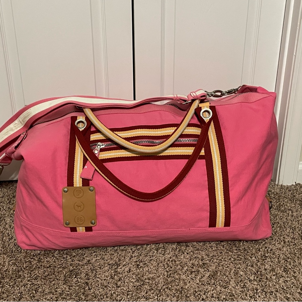 Pink huge duffle bag